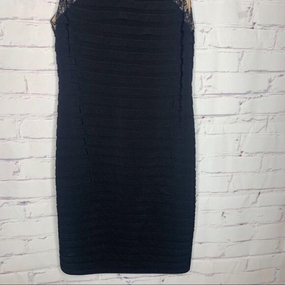 Adrianna Papell Size 10 Black Lacedress - image 2